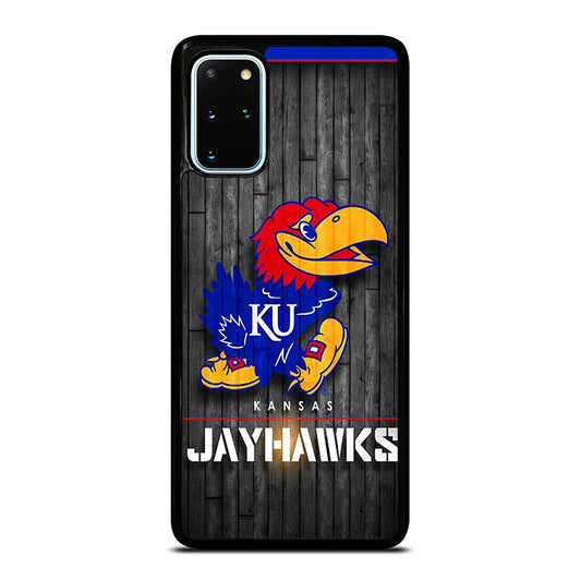 KANSAS JAYHAWKS NBA WOODEN LOGO Samsung Galaxy S20 Plus Case Cover