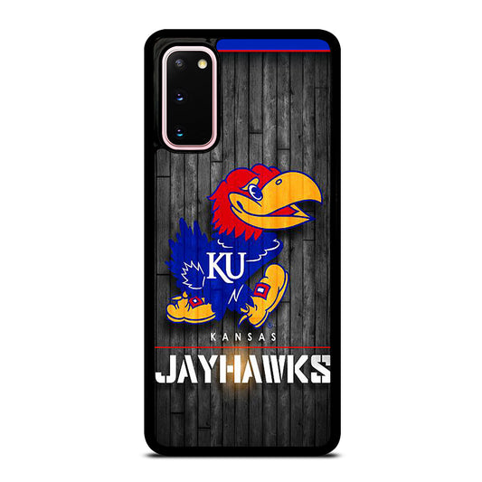 KANSAS JAYHAWKS NBA WOODEN LOGO Samsung Galaxy S20 Case Cover