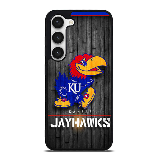 KANSAS JAYHAWKS NBA WOODEN LOGO Samsung Galaxy S23 Case Cover