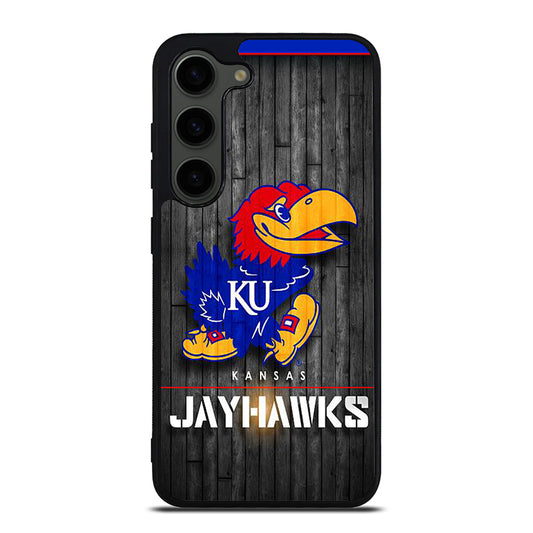 KANSAS JAYHAWKS NBA WOODEN LOGO Samsung Galaxy S23 Plus Case Cover