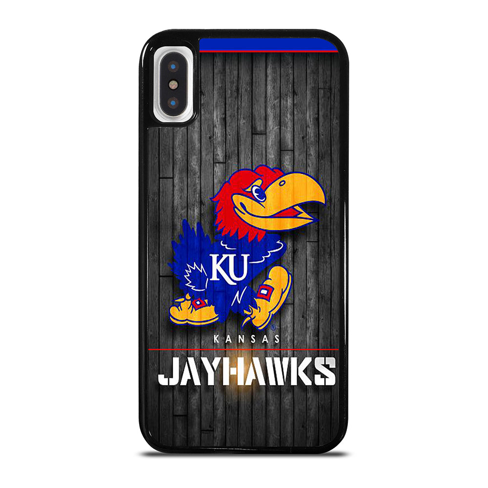 KANSAS JAYHAWKS NBA WOODEN LOGO iPhone X / XS Case Cover