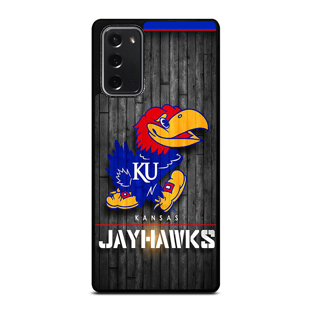 KANSAS JAYHAWKS NBA WOODEN LOGO Samsung Galaxy Note 20 Case Cover