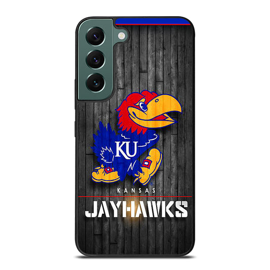 KANSAS JAYHAWKS NBA WOODEN LOGO Samsung Galaxy S22 Case Cover