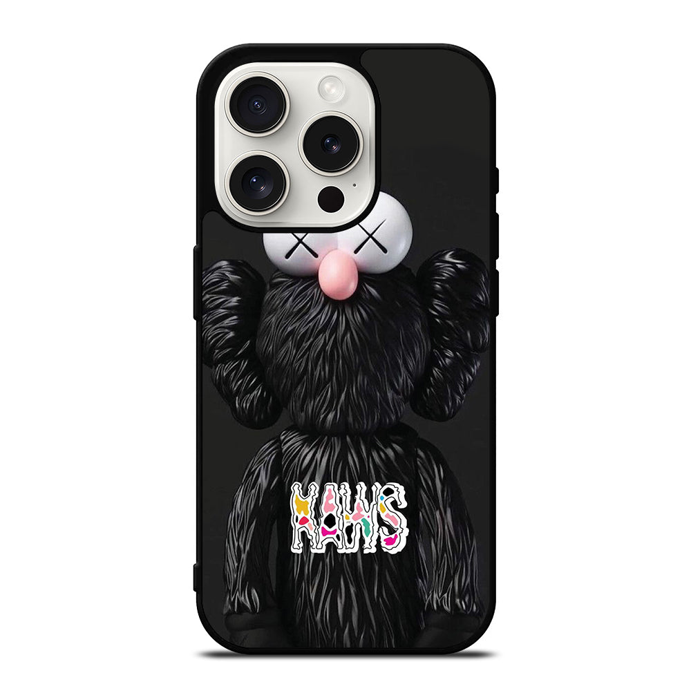 KAWS DESIGN LOGO BLACK iPhone 15 Pro Case Cover