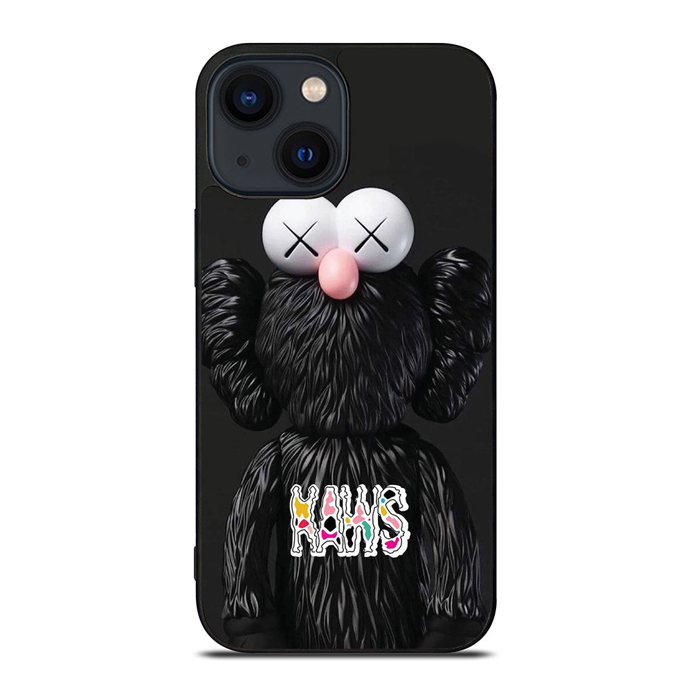 KAWS DESIGN LOGO BLACK iPhone 14 Plus Case Cover