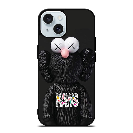 KAWS DESIGN LOGO BLACK iPhone 15 Case Cover