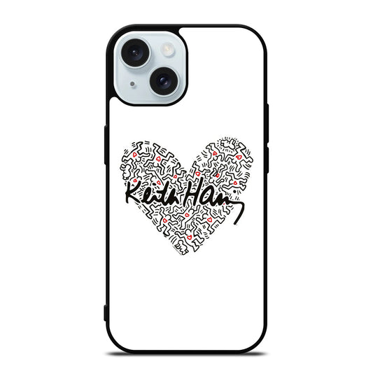 KEITH HARING ART LOVE 2 iPhone 15 Case Cover