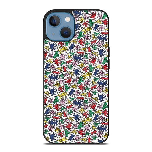KEITH HARING ART PATTERN 2 iPhone 13 Case Cover