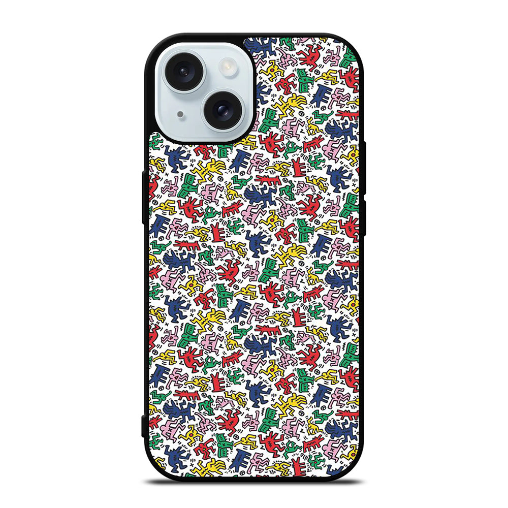 KEITH HARING ART PATTERN 2 iPhone 15 Case Cover
