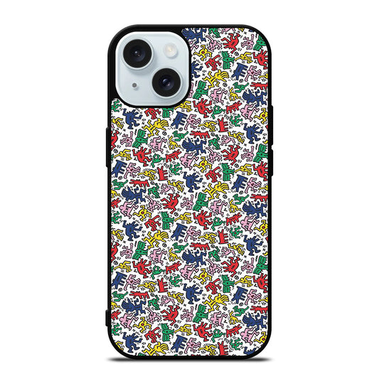 KEITH HARING ART PATTERN 2 iPhone 15 Case Cover