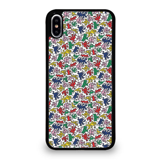 KEITH HARING ART PATTERN 2 iPhone XS Max Case Cover