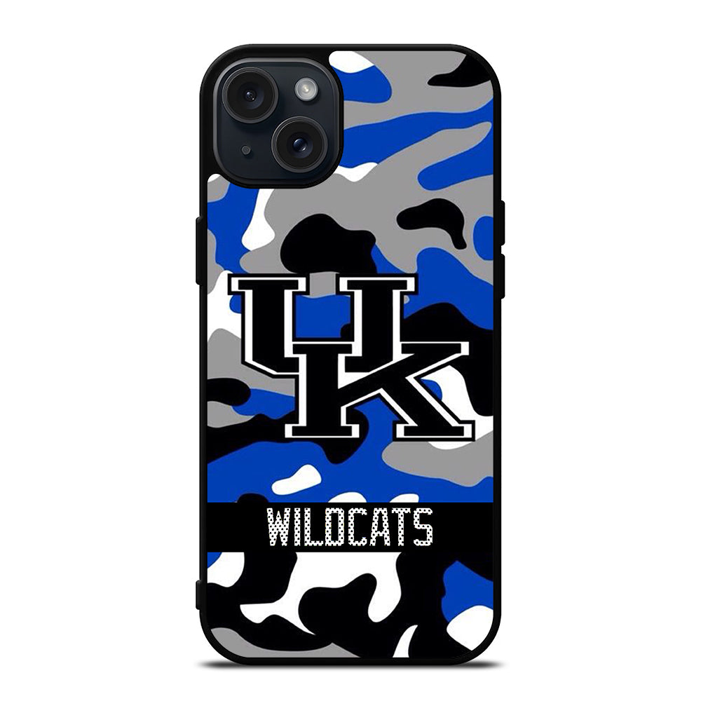 KENTUCKY WILDCATS CAMO iPhone 15 Plus Case Cover