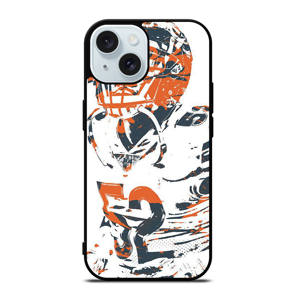 KHALIL MACK CHICAGO BEARS ART iPhone 15 Case Cover