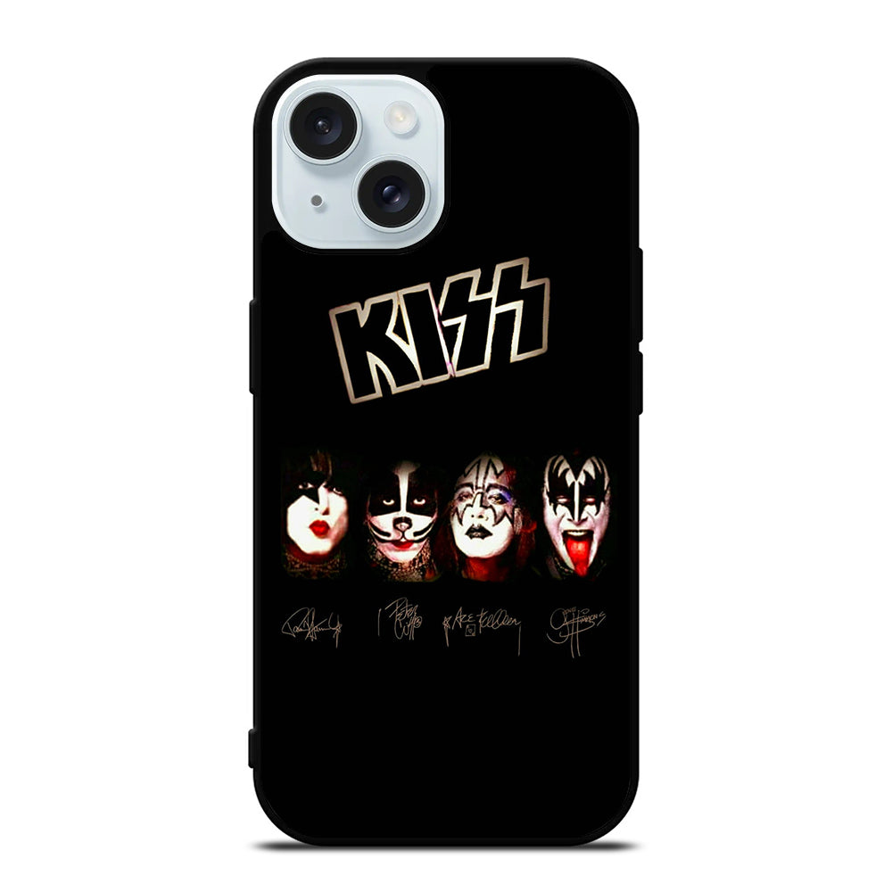 KISS BAND LOGO SIGNATURE iPhone 15 Case Cover