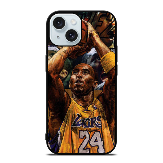 KOBE BRYANT ART NBA iPhone 15 Case Cover