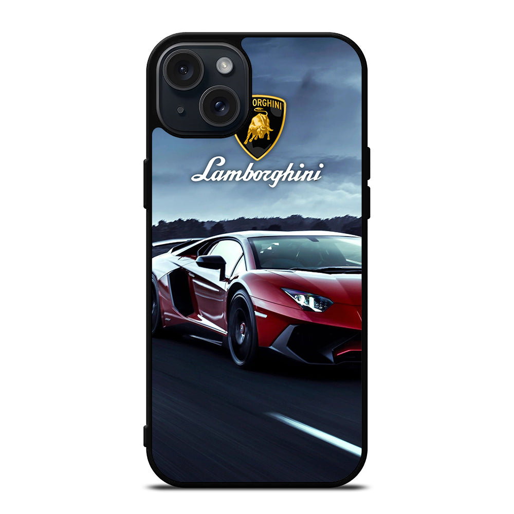 LAMBORGHINI RED CAR iPhone 15 Plus Case Cover