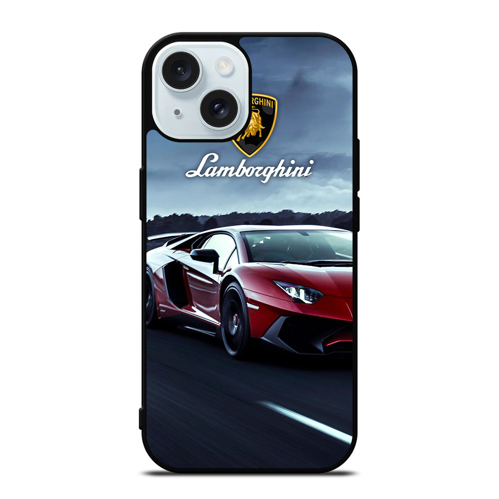 LAMBORGHINI RED CAR iPhone 15 Case Cover