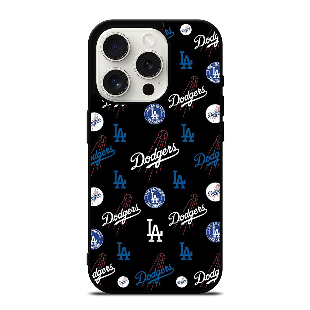 LA DODGERS PATTERN ICON iPhone 15 Pro Case Cover