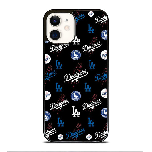 LA DODGERS PATTERN ICON iPhone 12 Case Cover