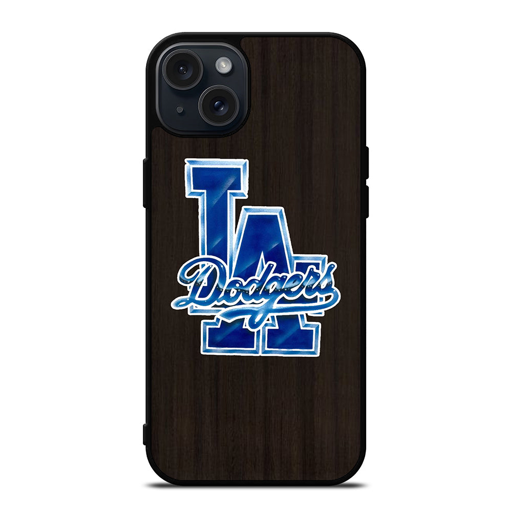 LA DODGERS WOODEN LOGO iPhone 15 Plus Case Cover
