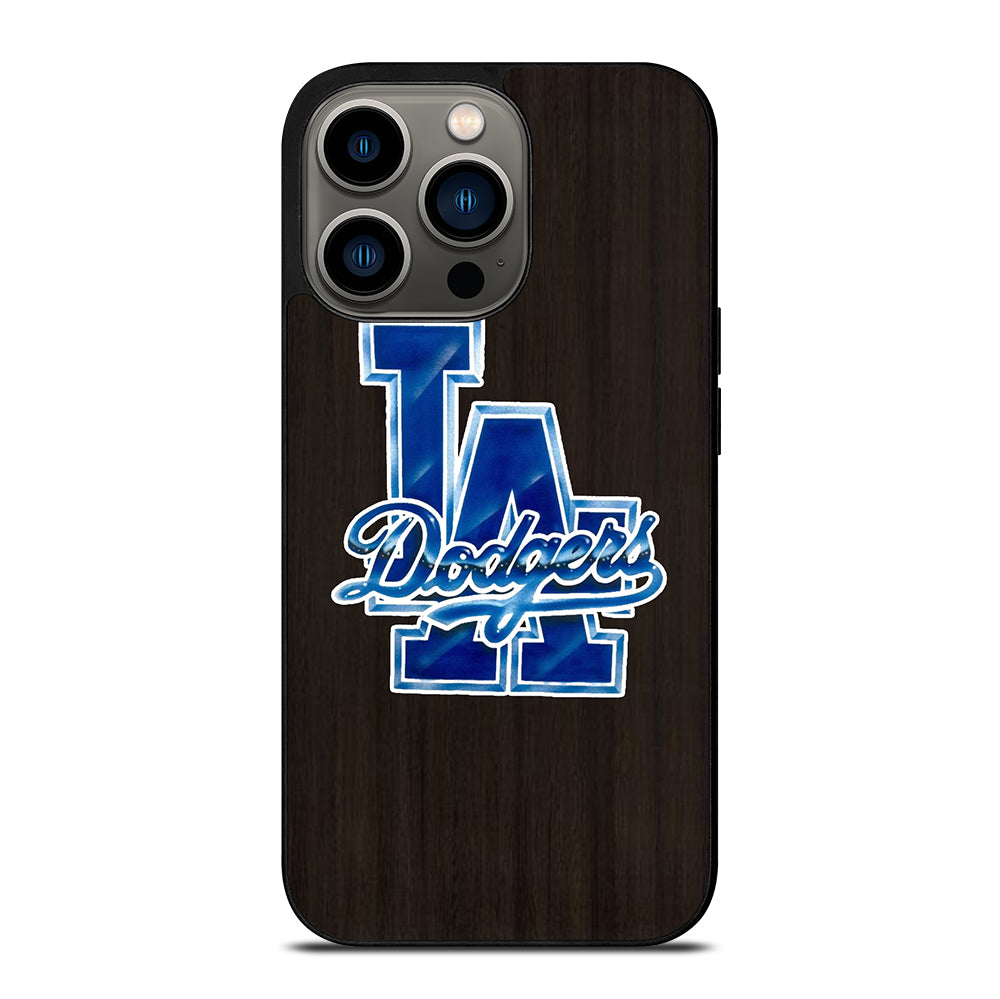 LA DODGERS WOODEN LOGO iPhone 13 Pro Case Cover