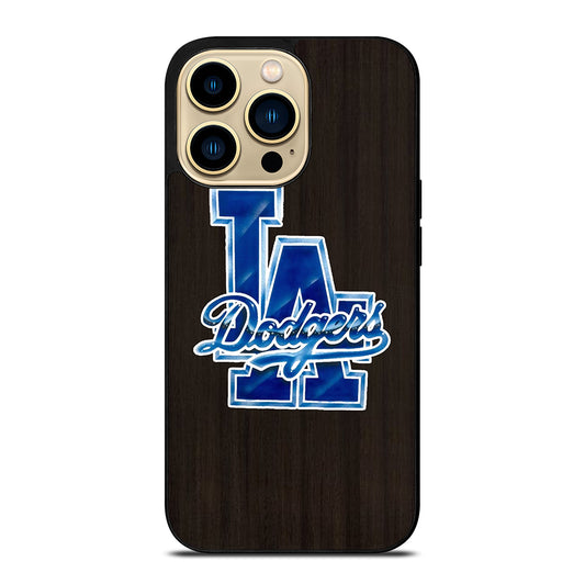 LA DODGERS WOODEN LOGO iPhone 14 Pro Max Case Cover