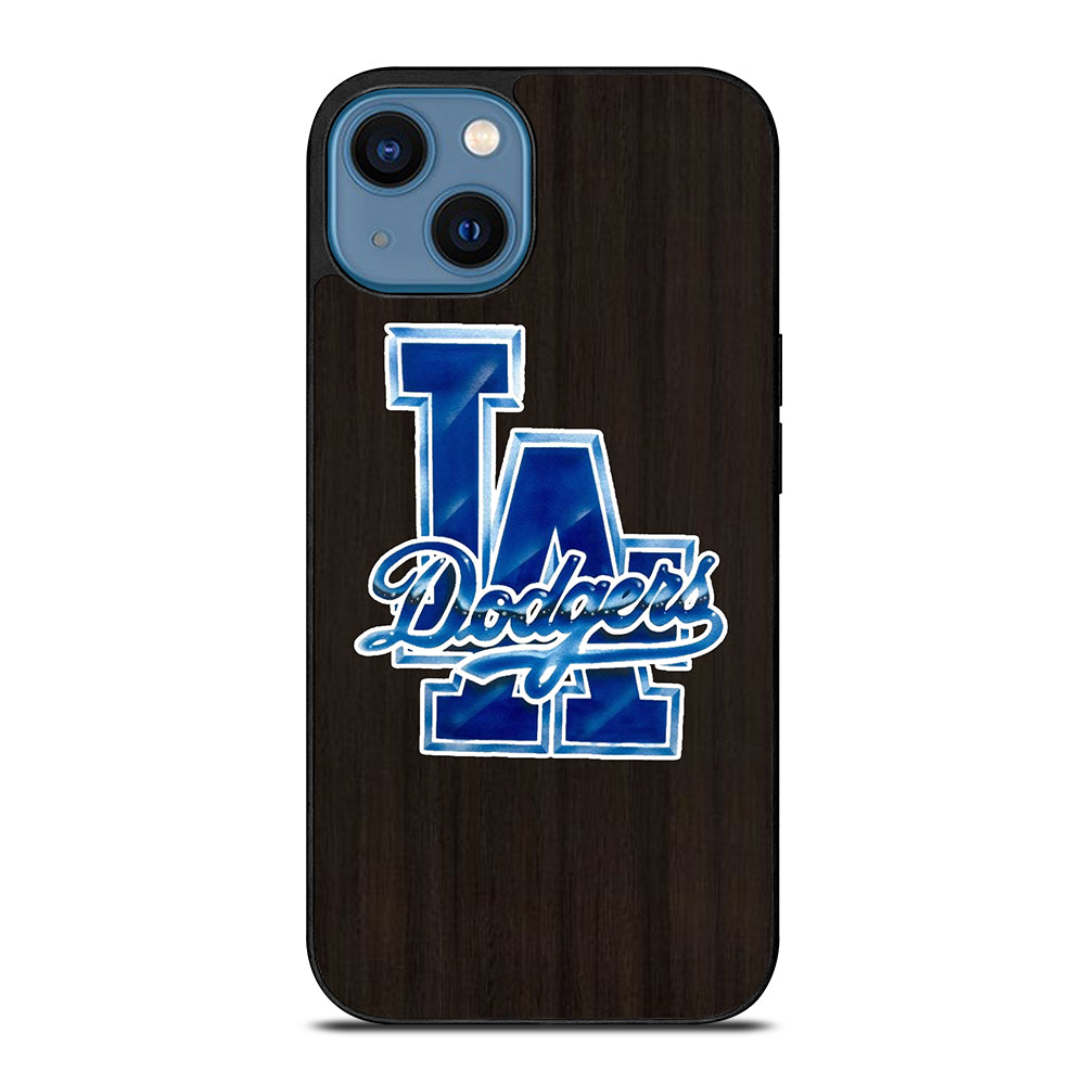 LA DODGERS WOODEN LOGO iPhone 14 Case Cover