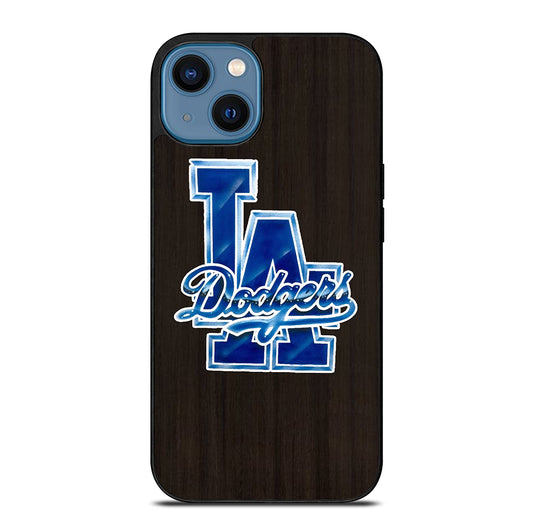 LA DODGERS WOODEN LOGO iPhone 14 Case Cover
