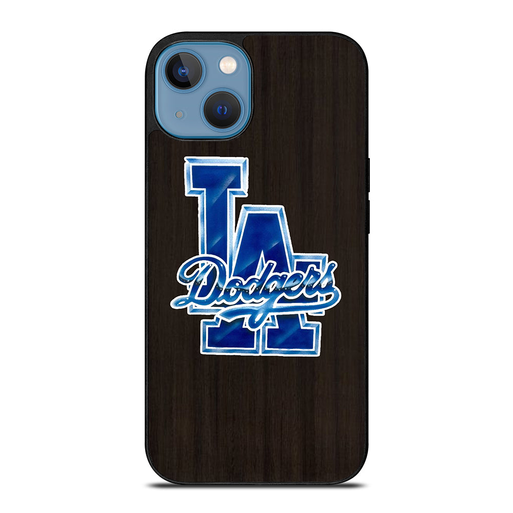 LA DODGERS WOODEN LOGO iPhone 13 Case Cover