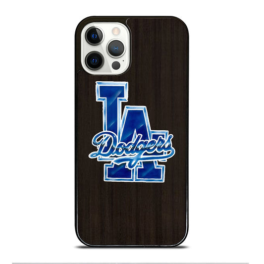 LA DODGERS WOODEN LOGO iPhone 12 Pro Case Cover