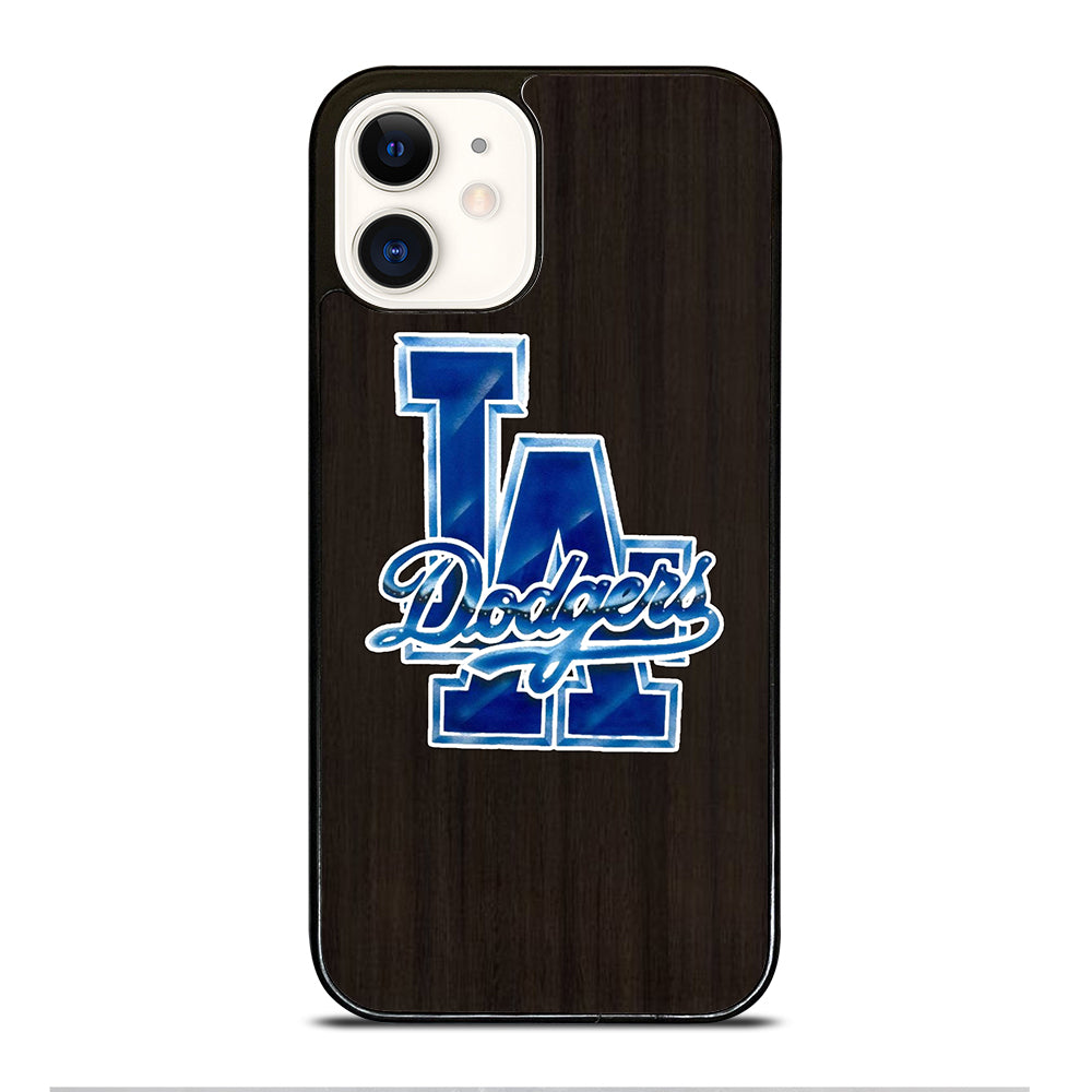 LA DODGERS WOODEN LOGO iPhone 12 Case Cover