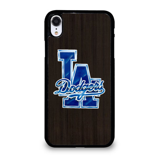 LA DODGERS WOODEN LOGO iPhone XR Case Cover