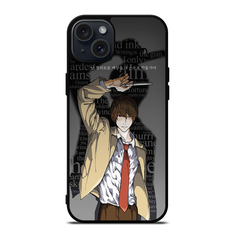 LIGHT YAGAMI DEATH NOTE ANIME 2 iPhone 15 Plus Case Cover