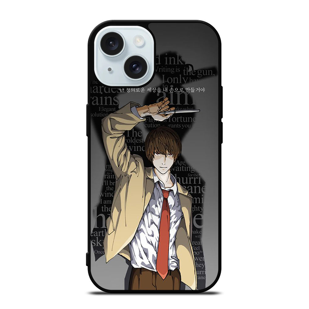 LIGHT YAGAMI DEATH NOTE ANIME 2 iPhone 15 Case Cover