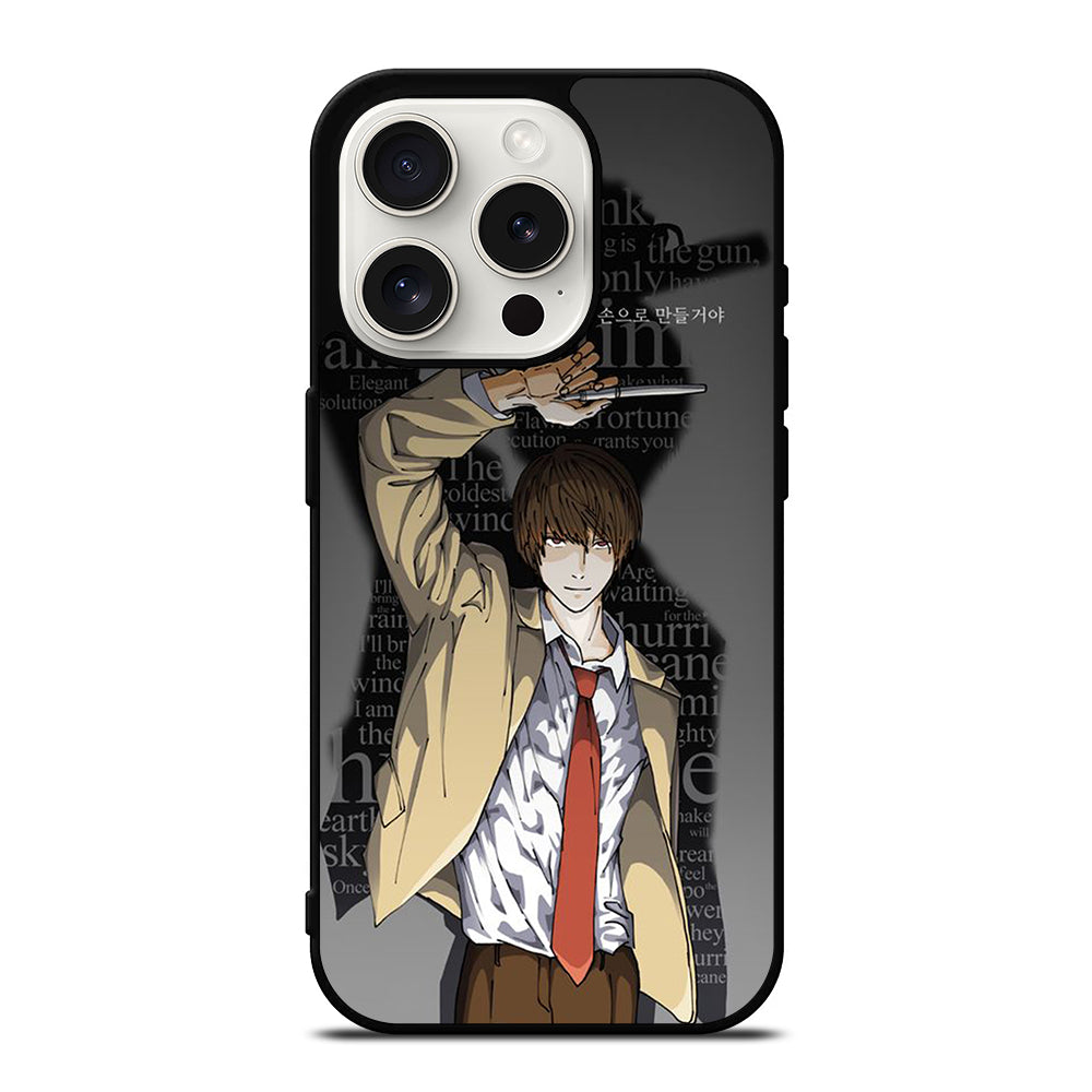 LIGHT YAGAMI DEATH NOTE ANIME 2 iPhone 15 Pro Case Cover
