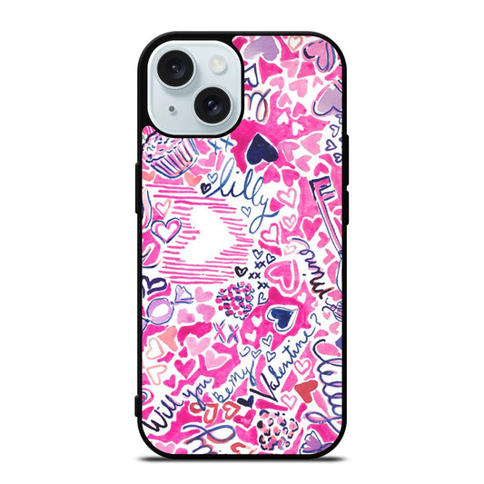 LILLY PULITZER LOVE PATTERN iPhone 15 Case Cover