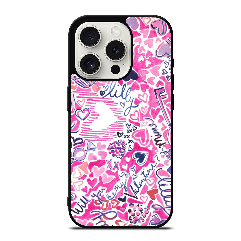 LILLY PULITZER LOVE PATTERN iPhone 15 Pro Case Cover