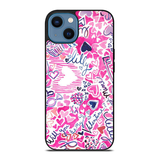 LILLY PULITZER LOVE PATTERN iPhone 14 Case Cover