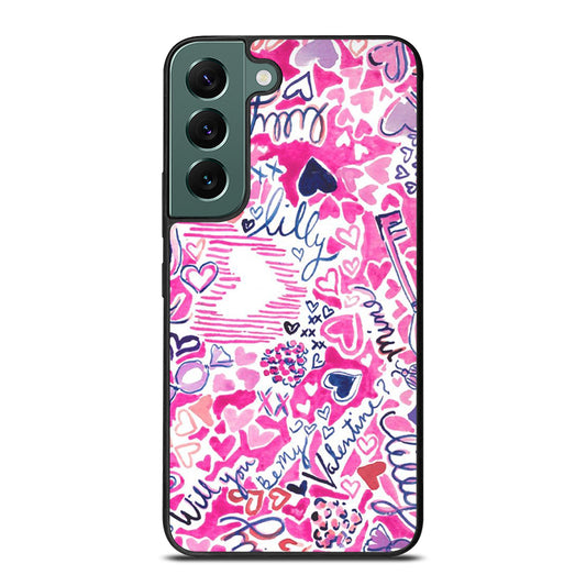 LILLY PULITZER LOVE PATTERN Samsung Galaxy S22 Case Cover