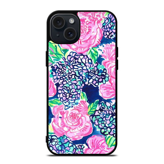 LILLY PULITZER ROSE FLOWER iPhone 15 Plus Case Cover