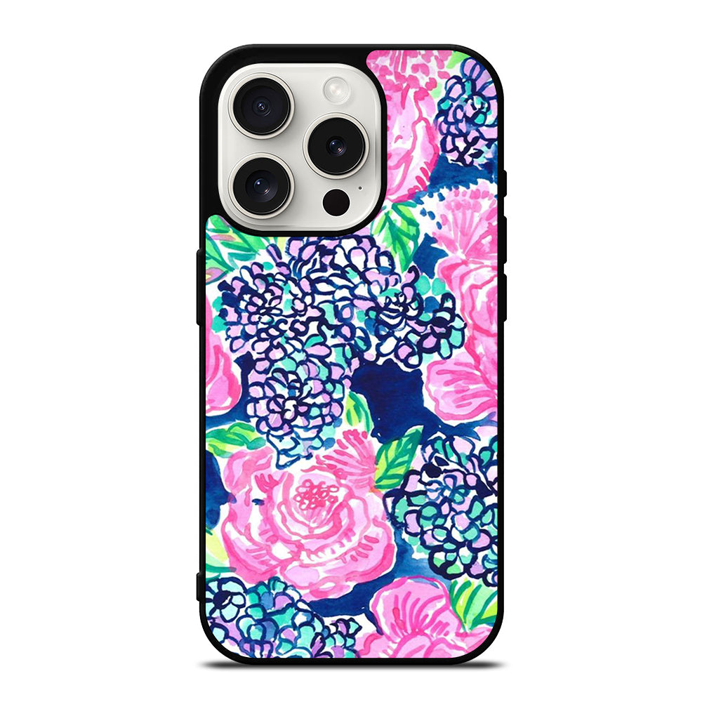 LILLY PULITZER ROSE FLOWER iPhone 15 Pro Case Cover