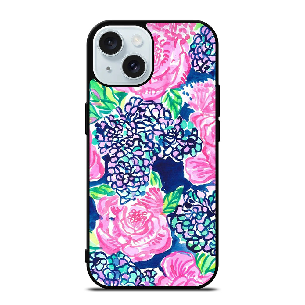 LILLY PULITZER ROSE FLOWER iPhone 15 Case Cover