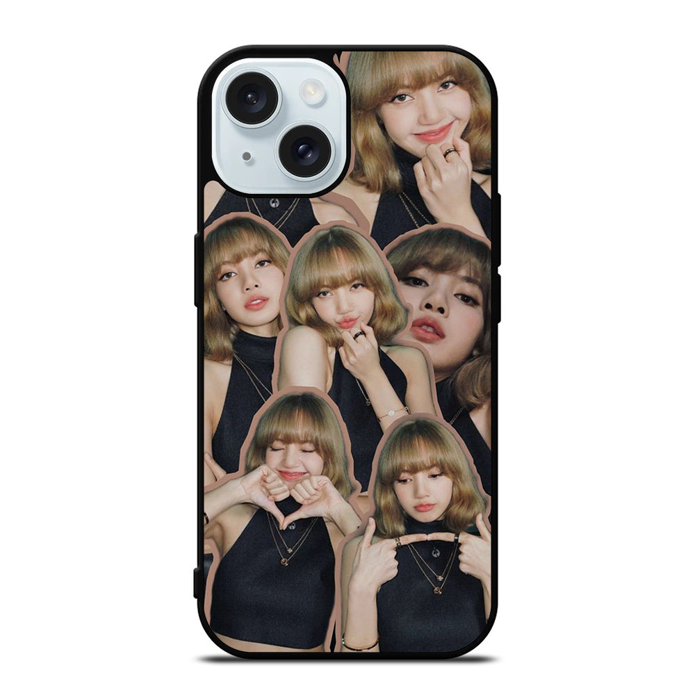 LISA BLACKPINK CUTE COLLAGE iPhone 15 Case Cover