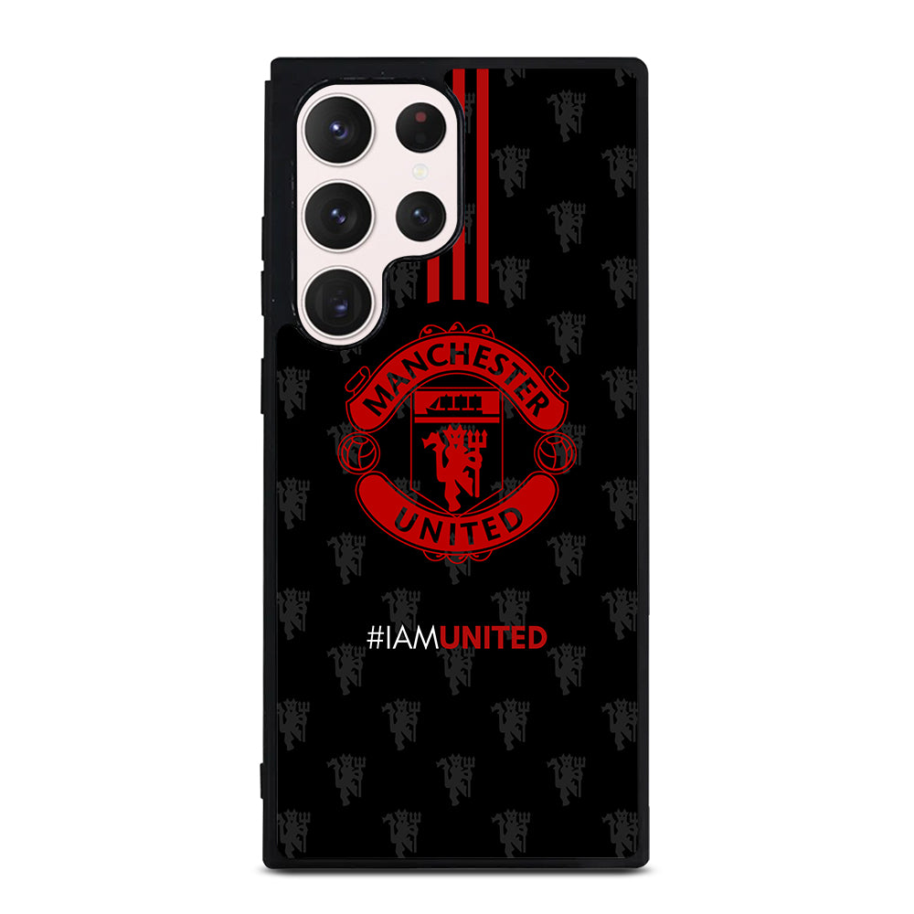 MANCHESTER UNITED SOCCER LOGO BLACK Samsung Galaxy S23 Ultra Case Cover