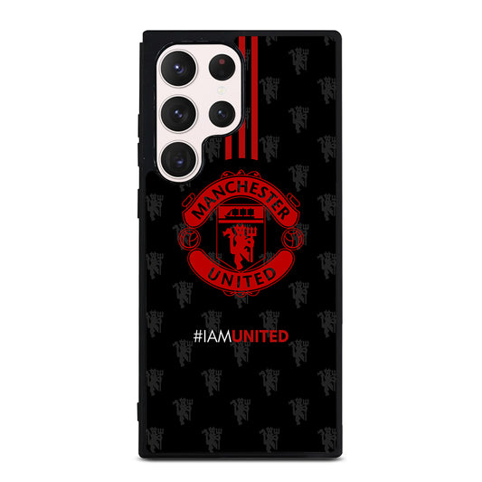 MANCHESTER UNITED SOCCER LOGO BLACK Samsung Galaxy S23 Ultra Case Cover