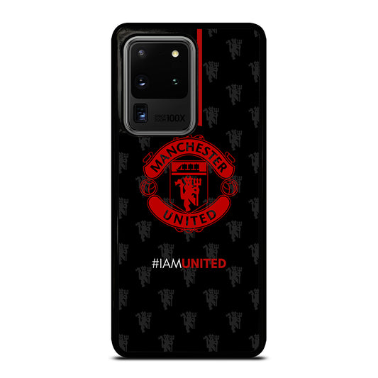 MANCHESTER UNITED SOCCER LOGO BLACK Samsung Galaxy S20 Ultra Case Cover