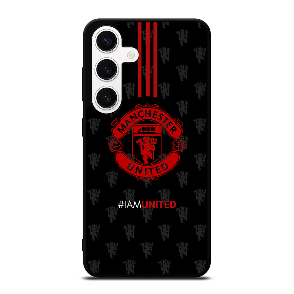 MANCHESTER UNITED SOCCER LOGO BLACK Samsung Galaxy S24 Case Cover