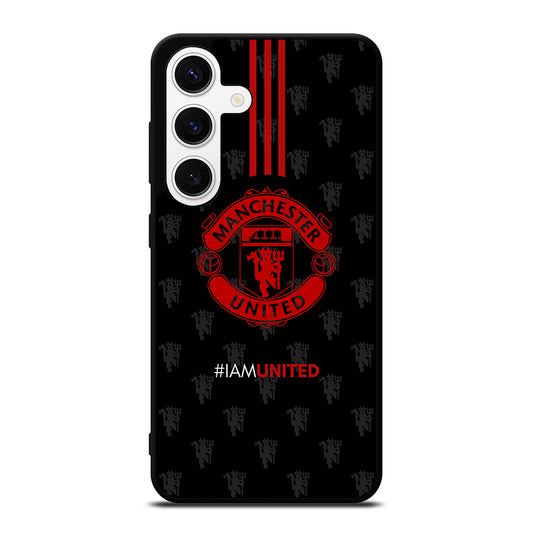 MANCHESTER UNITED SOCCER LOGO BLACK Samsung Galaxy S24 Case Cover