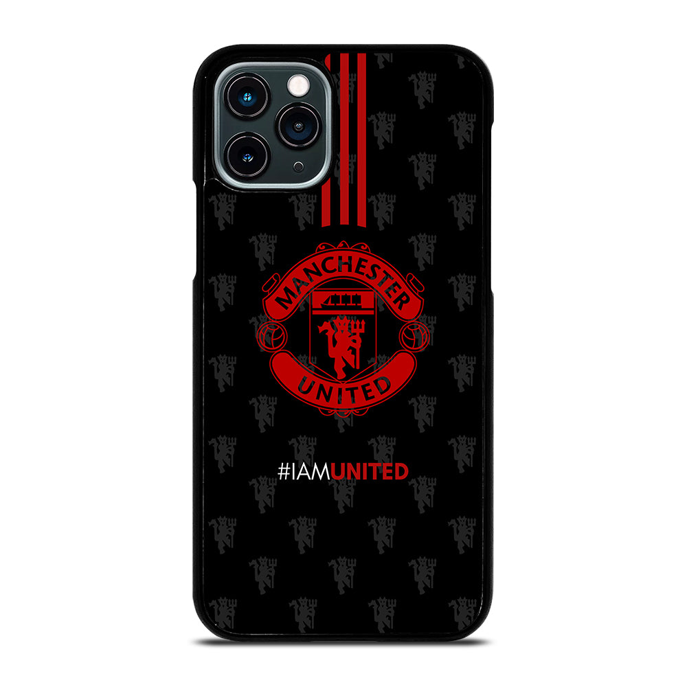 MANCHESTER UNITED SOCCER LOGO BLACK iPhone 11 Pro Case Cover