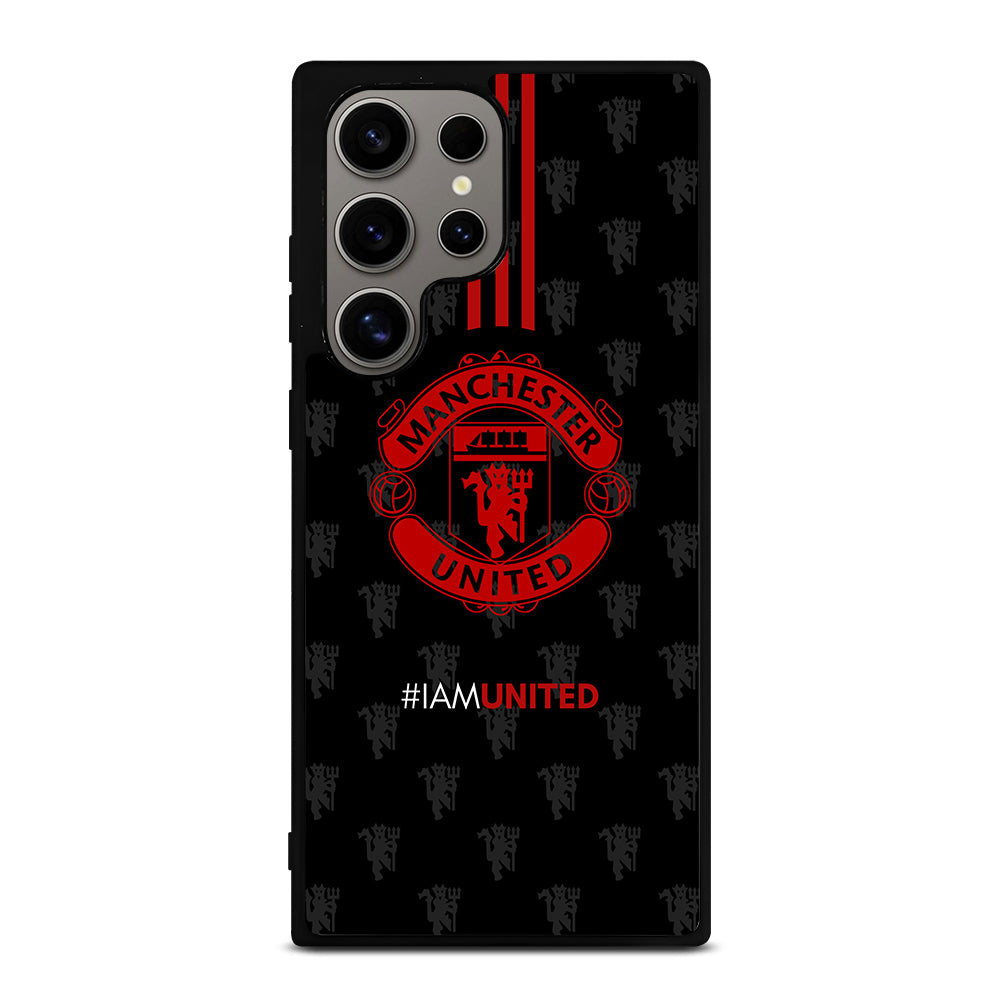 MANCHESTER UNITED SOCCER LOGO BLACK Samsung Galaxy S24 Ultra Case Cover